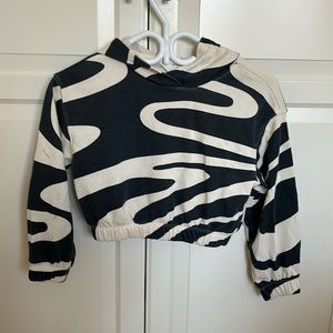 Girls cropped hooded shirt